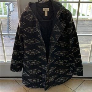 Warm Aztec print coat- donating 03/10